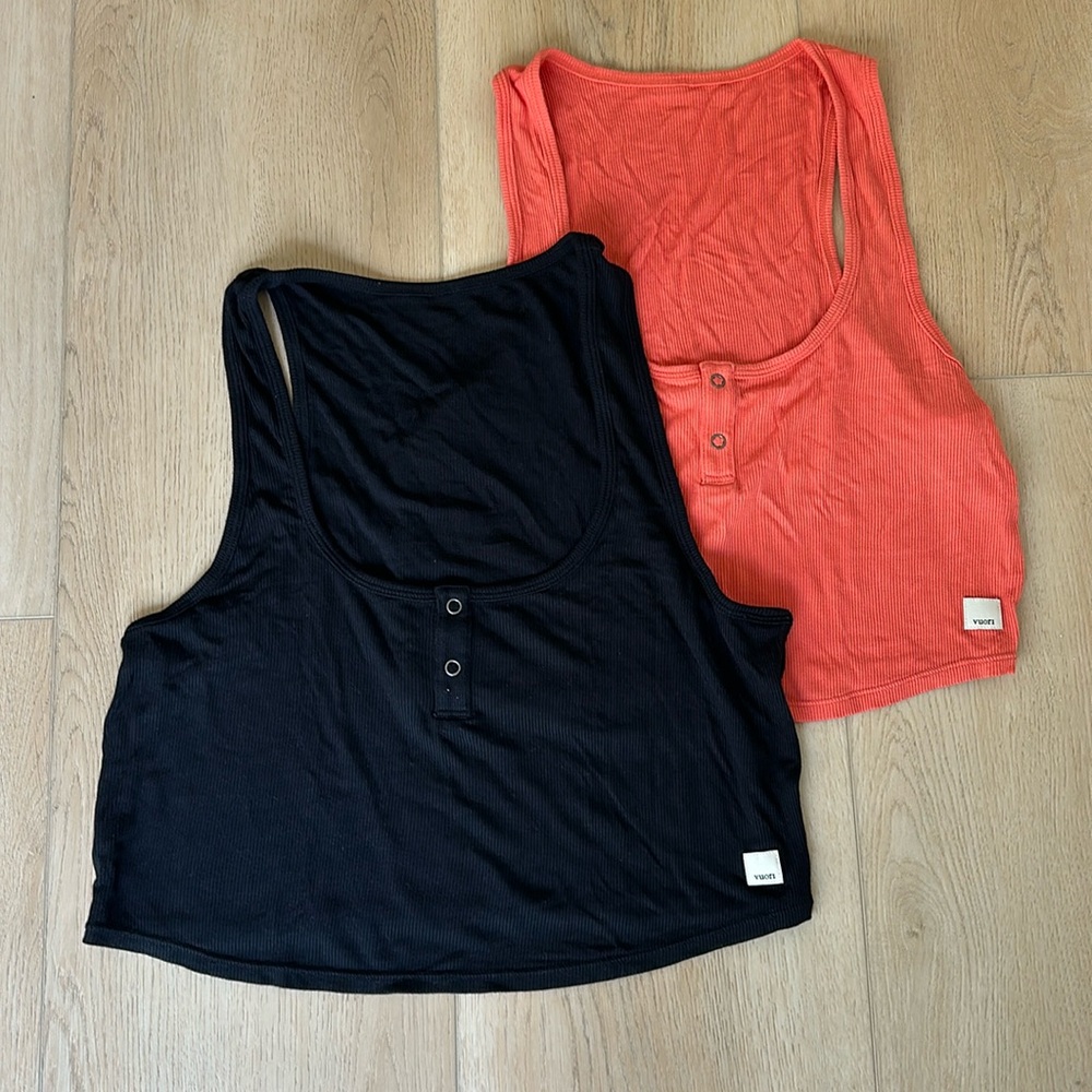 Vuori ribbed cropped tanks
